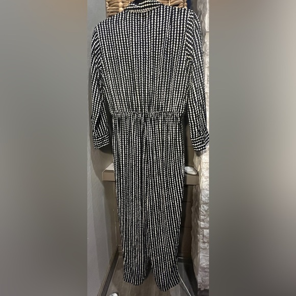 Marimekko black and beige polka dot pantsuit size Small - Picture 12 of 12